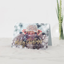 God jul fotokort Helgdag Snö Helgkort