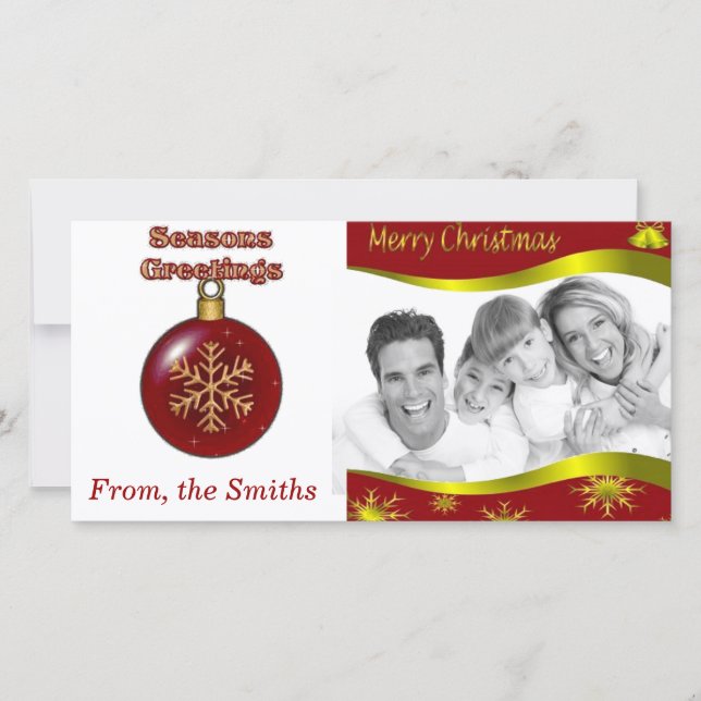 God jul-fotokort julkort (Framsida)