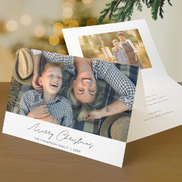 God jul-fotokort med enkel modern Anpassningsbar Helgkort