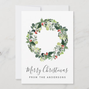God jul-fotokort med julfrand julkort