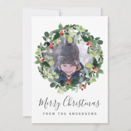 God jul-fotokort med julfrand julkort