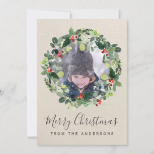 God jul-fotokort med julfrand julkort