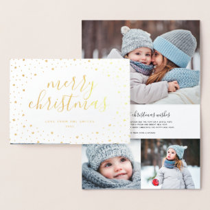 God jul-fotokort Reella guldstenar Folierat Kort