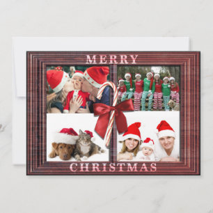 God jul fotokort Rustic Faux Wood Ram Julkort