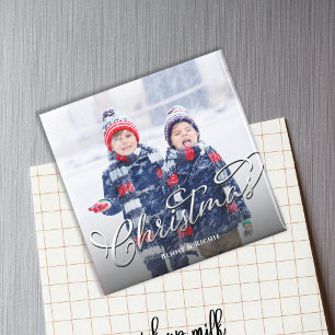 God jul fotomallskript magnet