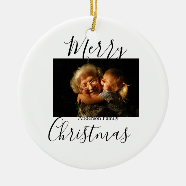 God jul-fotomodern elegant, rustik julgransprydnad keramik (Framsidan)