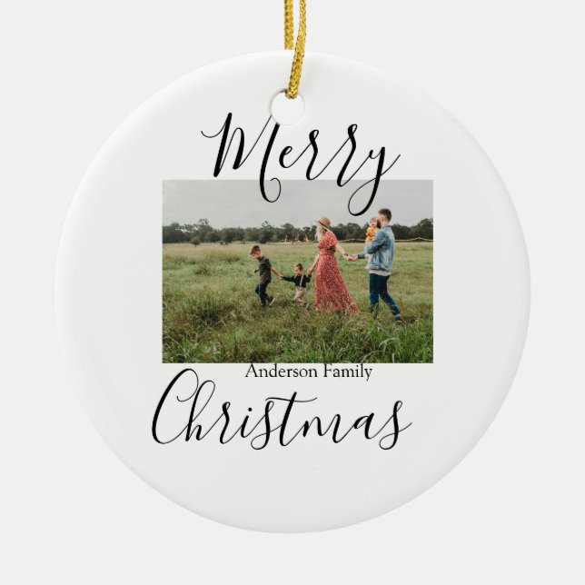 God jul-fotomodern elegant, rustik julgransprydnad keramik (Framsidan)