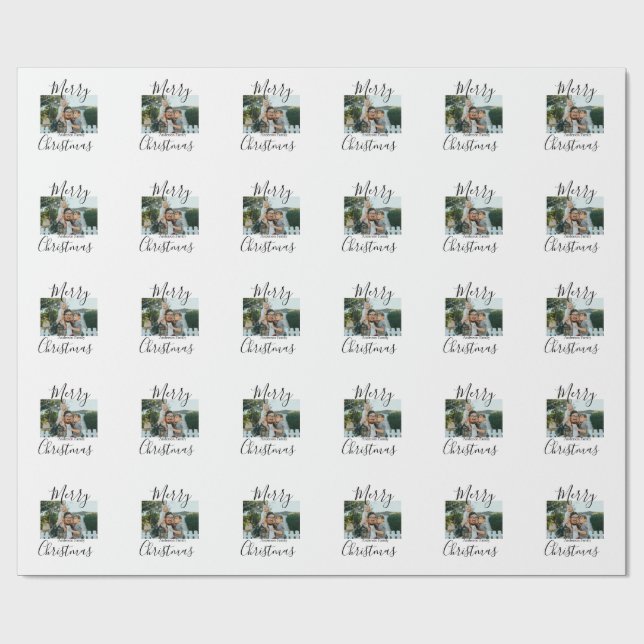 God jul-fotomodern elegant, rustik presentpapper (Platt)