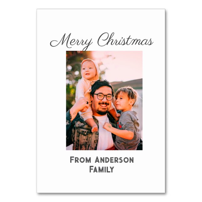 God jul fotomodern kärlek-familj bordsnummer (Framsidan)