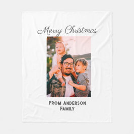 God jul fotomodern kärlek-familj fleecefilt