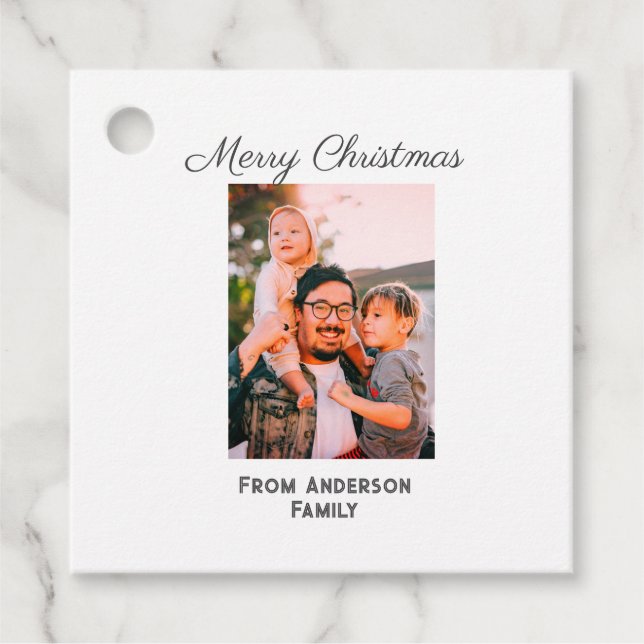 God jul fotomodern kärlek-familj gåvor etiketter (Framsida)