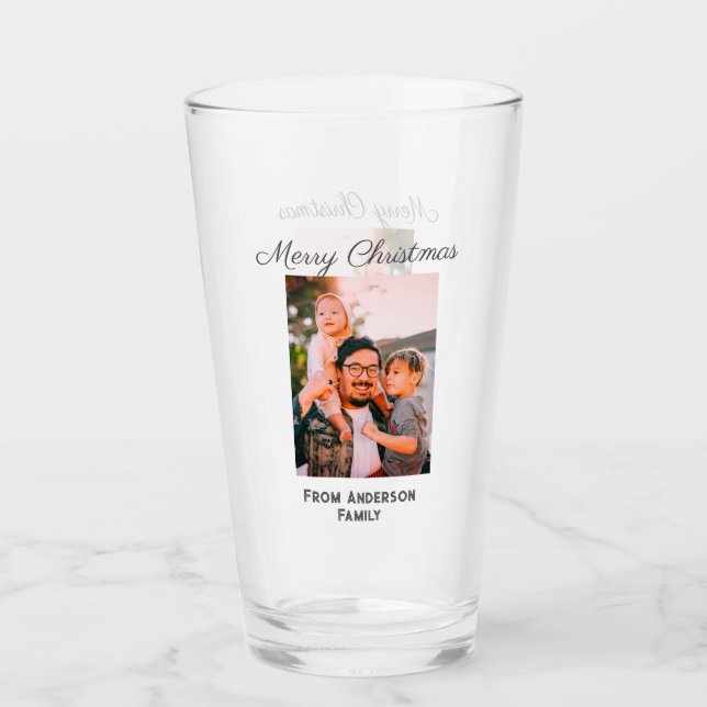 God jul fotomodern kärlek-familj glaskopp (Framsida)