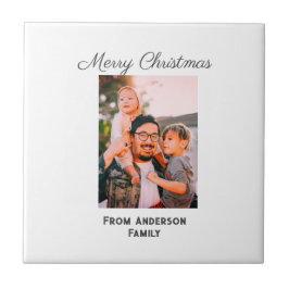 God jul fotomodern kärlek-familj kakelplatta