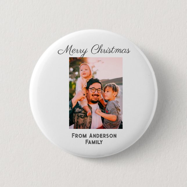 God jul fotomodern kärlek-familj knapp (Framsida)