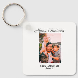 God jul fotomodern kärlek-familj nyckelring