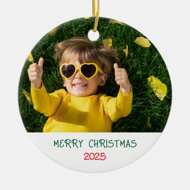 God jul fotoorange julgransprydnad keramik (Framsidan)