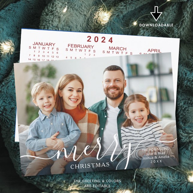 GOD JUL-fotoöverlägg 2024-kalender Julkort (Skapare uppladdad)