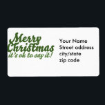 God jul fraktsedel<br><div class="desc">Det är okej att säga det</div>