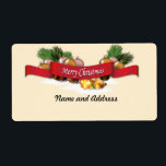 God jul fraktsedel<br><div class="desc">Jul-adress eller transportetikett för party som matchar ett god jul-kort</div>