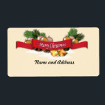 God jul fraktsedel<br><div class="desc">Jul-adress eller transportetikett för party som matchar ett god jul-kort</div>