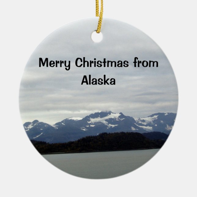 God jul från Alaska Julgransprydnad Keramik (Framsidan)