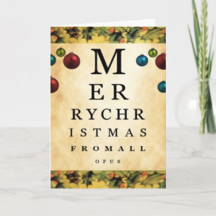 God jul från allihop ögat kartlägger kortet helgkort