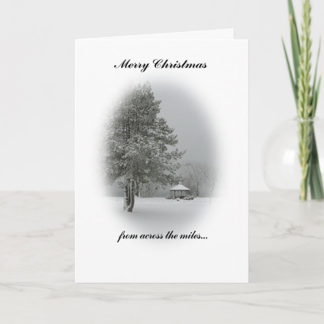 God jul från andra sidan havet helgkort (Framsida)