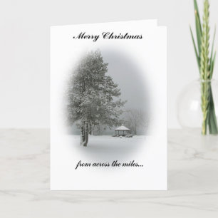 God jul från andra sidan miles/Snöscen Helgkort