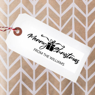 God jul från (anpassningsbar)familjen. stämpel