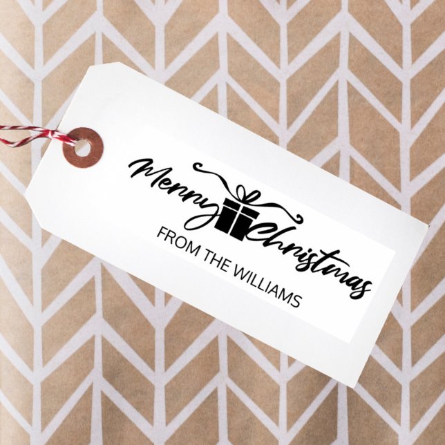 God jul från (anpassningsbar)familjen. stämpel (Skapare uppladdad)