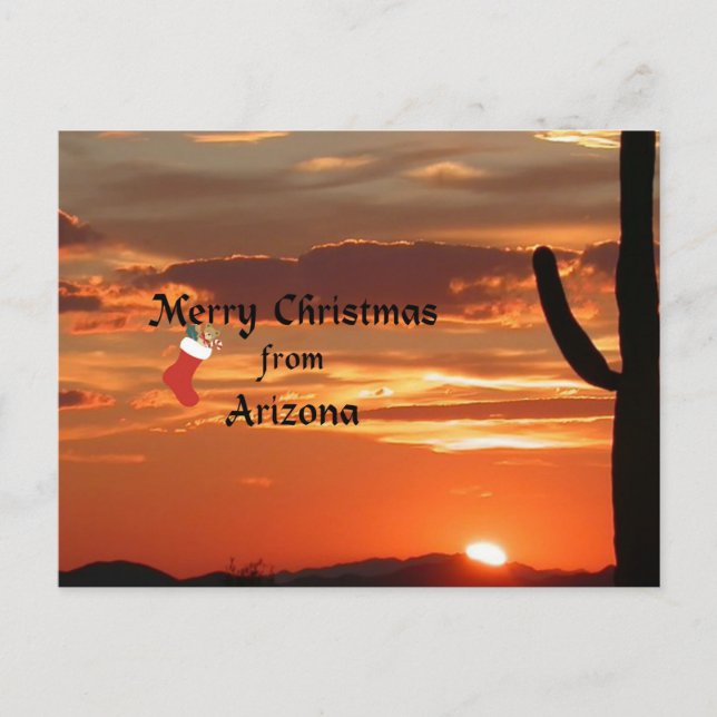 God jul från Arizona Helg Vykort (Framsida)