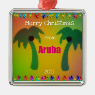 God jul från Aruba 2011 Julgransprydnad Metall