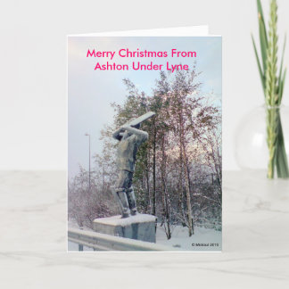 God jul från Ashton under Lyne Helgkort