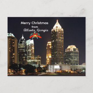 God jul från Atlanta, Georgia Helg Vykort