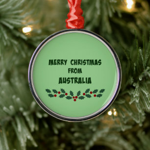 God jul från Australien Julgransprydnad Metall