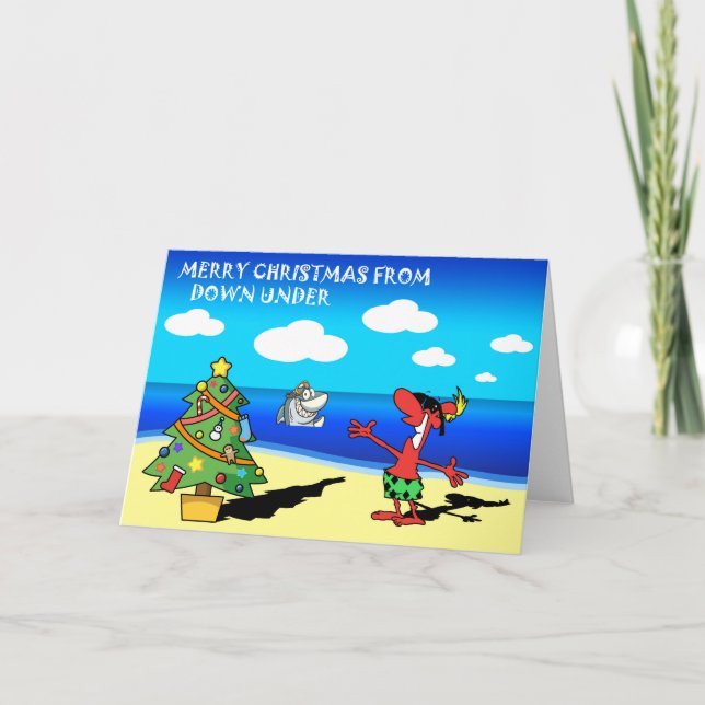 God jul från Australiens hälsningskort Helgkort (Framsida)