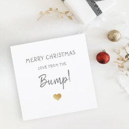 god jul från baby bumpens guld hjärta julkort