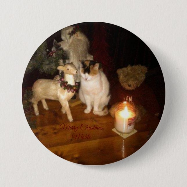 God jul från bakknapp för kabelstift knapp (Framsida)