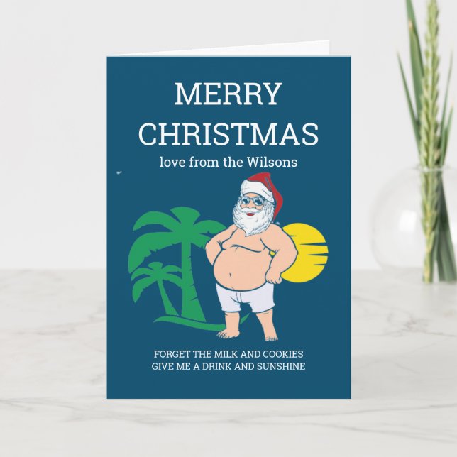 God jul från Beach Kort (Framsida)
