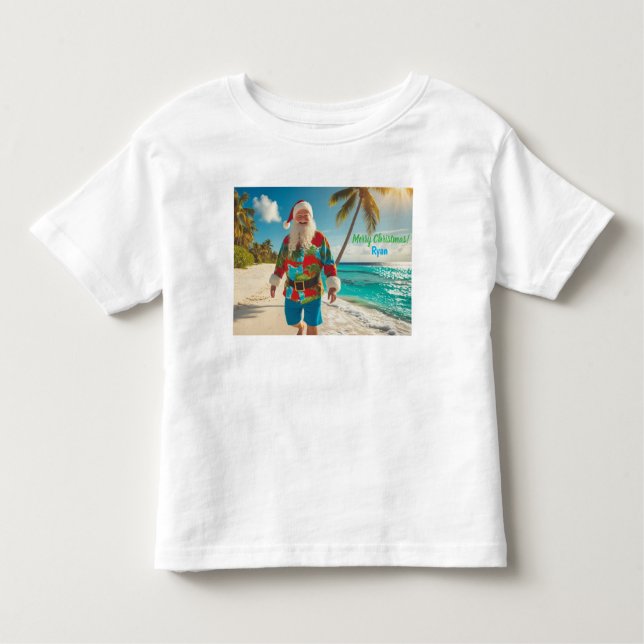 God jul från Beach T Shirt (Framsida)