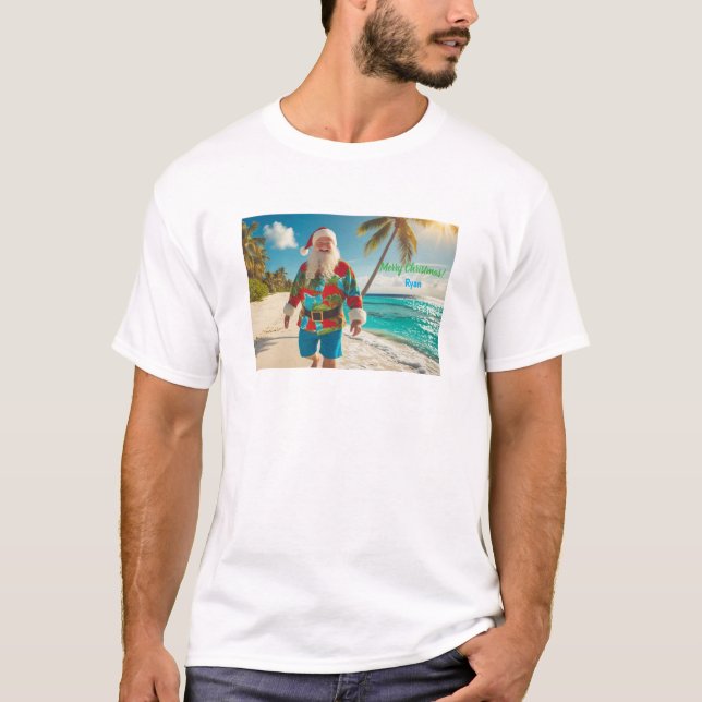 God jul från Beach T Shirt (Framsida)