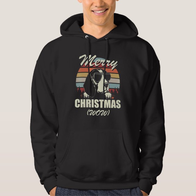 God jul från Beagle-julen Hoodie (Framsida)