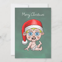 God jul från Bebis Santa julkort