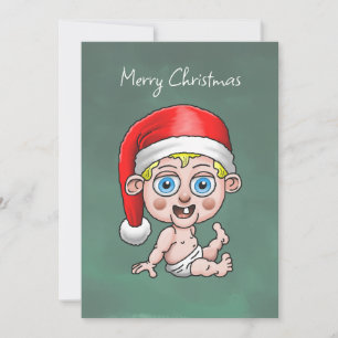 God jul från Bebis Santa julkort