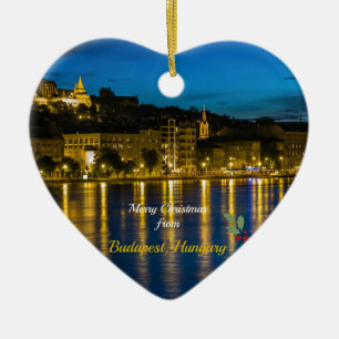 god jul från Budapest - Donau Julgransprydnad Keramik