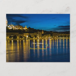 God jul från Budapest, Ungern Helg Vykort