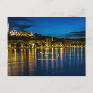 God jul från Budapest, Ungern Helg Vykort
