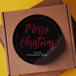God jul från Business Namn-etikett Runt Klistermärke