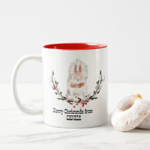 God jul från Canada Squirrel Två-Tonad Mugg
