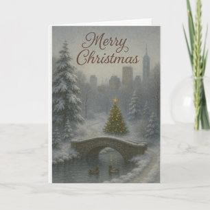 God jul från Central Park – Elegant vinter Kort